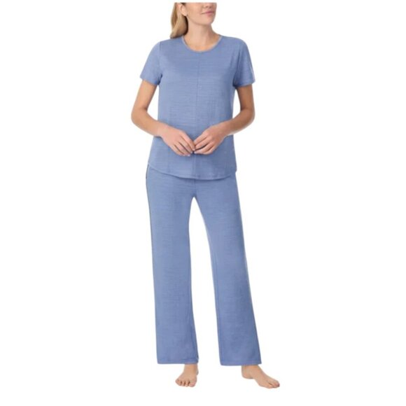 NWOT Midnight by Carole Hochman Crepe Knit Sleep Set | Blue - Picture 1 of 7